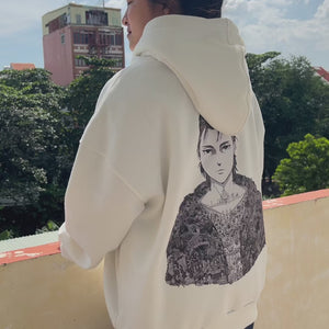 EREN YEAGER BLACK & WHITE HOODIE (Ship from Viet Nam) EREN YEAGER BLACK & WHITE HOODIE (Ship from Viet Nam)