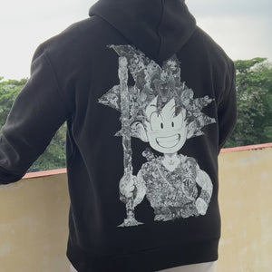 KID GOKU BLACK & WHITE HOODIE (Ship from Viet Nam) KID GOKU BLACK & WHITE HOODIE (Ship from Viet Nam)