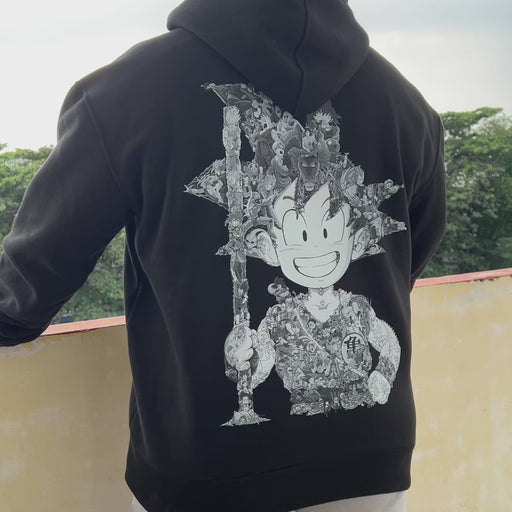 KID GOKU BLACK & WHITE HOODIE (Ship from Viet Nam) KID GOKU BLACK & WHITE HOODIE (Ship from Viet Nam)