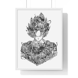 GOKU BLACK & WHITE FRAMED POSTER GOKU BLACK & WHITE FRAMED POSTER