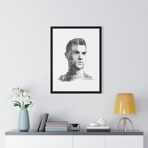 RONALDO BLACK & WHITE FRAMED POSTER RONALDO BLACK & WHITE FRAMED POSTER