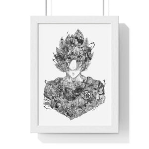 GOKU BLACK & WHITE FRAMED POSTER GOKU BLACK & WHITE FRAMED POSTER