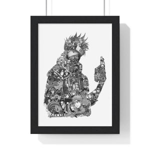 KAKASHI BLACK & WHITE FRAMED POSTER KAKASHI BLACK & WHITE FRAMED POSTER