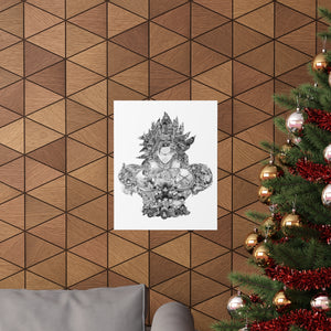 BROLY BLACK & WHITE POSTER BROLY BLACK & WHITE POSTER