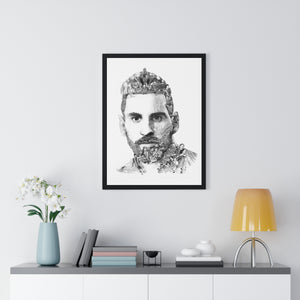 MESSI BLACK & WHITE FRAMED POSTER MESSI BLACK & WHITE FRAMED POSTER