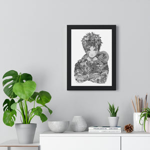 GAARA BLACK & WHITE FRAMED POSTER GAARA BLACK & WHITE FRAMED POSTER