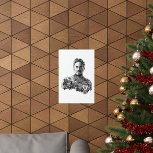 IRON MAN BLACK & WHITE POSTER IRON MAN BLACK & WHITE POSTER