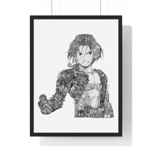EDWARD ELRIC BLACK & WHITE FRAMED POSTER EDWARD ELRIC BLACK & WHITE FRAMED POSTER
