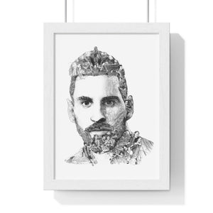 MESSI BLACK & WHITE FRAMED POSTER MESSI BLACK & WHITE FRAMED POSTER