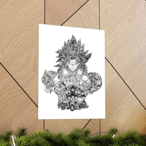 BROLY BLACK & WHITE POSTER BROLY BLACK & WHITE POSTER