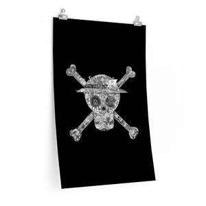 MUGIWARA JOLLY ROGER BLACK & WHITE POSTER MUGIWARA JOLLY ROGER BLACK & WHITE POSTER
