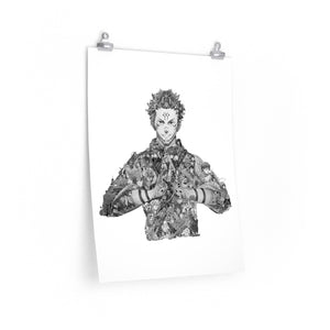 SUKUNA BLACK & WHITE POSTER SUKUNA BLACK & WHITE POSTER
