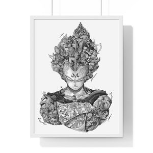 VEGETA BLACK & WHITE FRAMED POSTER VEGETA BLACK & WHITE FRAMED POSTER