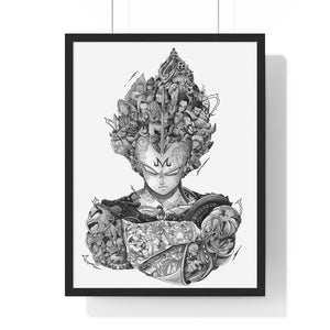 VEGETA BLACK & WHITE FRAMED POSTER VEGETA BLACK & WHITE FRAMED POSTER