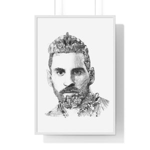 MESSI BLACK & WHITE FRAMED POSTER MESSI BLACK & WHITE FRAMED POSTER