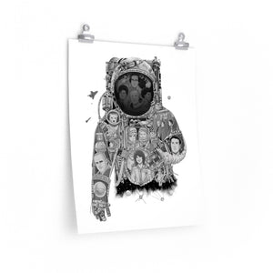 ASTRONAUT BLACK & WHITE POSTER ASTRONAUT BLACK & WHITE POSTER