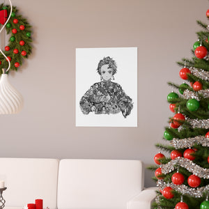 TANJIRO BLACK & WHITE POSTER TANJIRO BLACK & WHITE POSTER