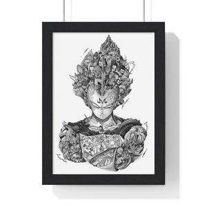 VEGETA BLACK & WHITE FRAMED POSTER VEGETA BLACK & WHITE FRAMED POSTER