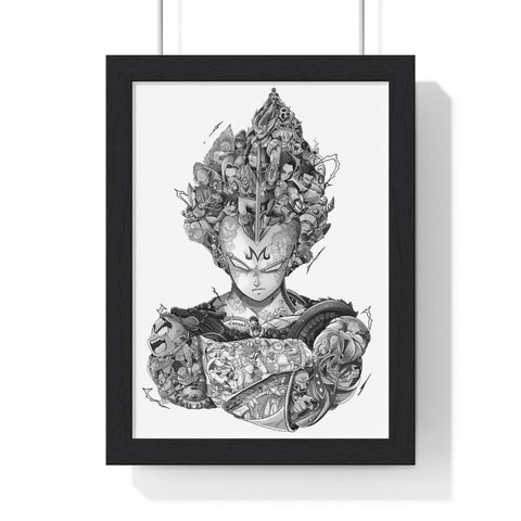 Dragon Ball Vegeta Manga Art Printed Rock Slate - Visibee