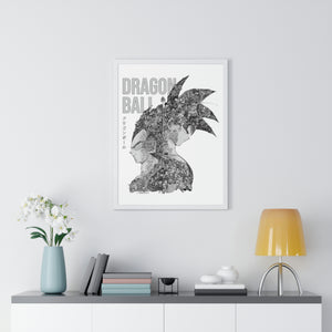 GOKU VEGETA BLACK & WHITE FRAMED POSTER GOKU VEGETA BLACK & WHITE FRAMED POSTER