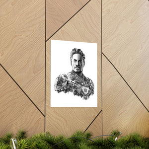 IRON MAN BLACK & WHITE POSTER IRON MAN BLACK & WHITE POSTER