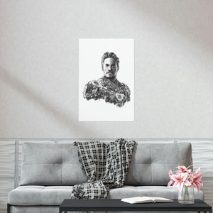 IRON MAN BLACK & WHITE POSTER IRON MAN BLACK & WHITE POSTER