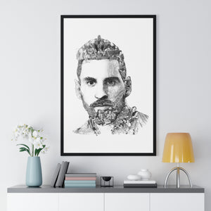 MESSI BLACK & WHITE FRAMED POSTER MESSI BLACK & WHITE FRAMED POSTER