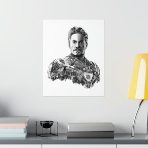 IRON MAN BLACK & WHITE POSTER IRON MAN BLACK & WHITE POSTER