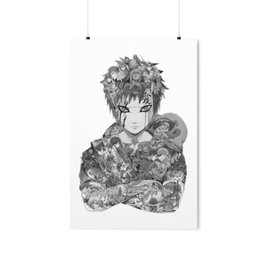 GAARA BLACK & WHITE POSTER GAARA BLACK & WHITE POSTER