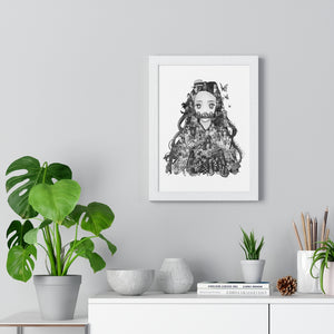 NEZUKO BLACK & WHITE FRAMED POSTER NEZUKO BLACK & WHITE FRAMED POSTER