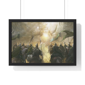 BATTLE OF HELM'S DEEP FRAMED POSTER BATTLE OF HELM'S DEEP FRAMED POSTER