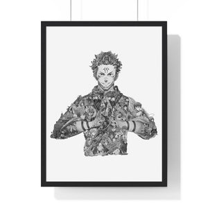 SUKUNA BLACK & WHITE FRAMED POSTER SUKUNA BLACK & WHITE FRAMED POSTER