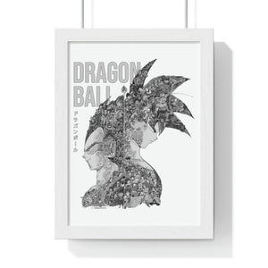 GOKU VEGETA BLACK & WHITE FRAMED POSTER GOKU VEGETA BLACK & WHITE FRAMED POSTER