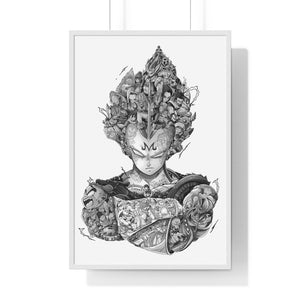 VEGETA BLACK & WHITE FRAMED POSTER VEGETA BLACK & WHITE FRAMED POSTER