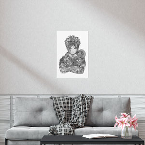 GAARA BLACK & WHITE POSTER GAARA BLACK & WHITE POSTER