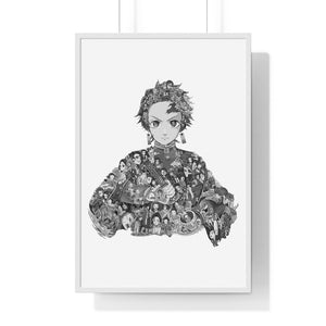 TANRJIO BLACK & WHITE FRAMED POSTER TANRJIO BLACK & WHITE FRAMED POSTER