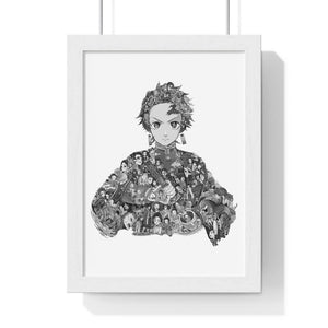 TANRJIO BLACK & WHITE FRAMED POSTER TANRJIO BLACK & WHITE FRAMED POSTER