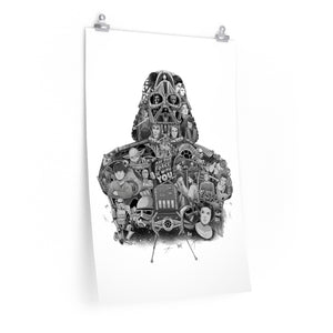DARTH VADER BLACK & WHITE POSTER DARTH VADER BLACK & WHITE POSTER