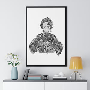 TANRJIO BLACK & WHITE FRAMED POSTER TANRJIO BLACK & WHITE FRAMED POSTER