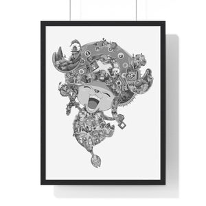 CHOPPER BLACK & WHITE FRAMED POSTER CHOPPER BLACK & WHITE FRAMED POSTER