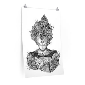 VEGETA BLACK & WHITE POSTER VEGETA BLACK & WHITE POSTER