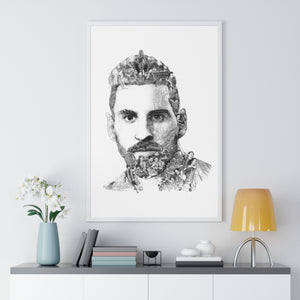 MESSI BLACK & WHITE FRAMED POSTER MESSI BLACK & WHITE FRAMED POSTER
