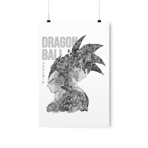GOKU VEGETA BLACK & WHITE POSTER GOKU VEGETA BLACK & WHITE POSTER