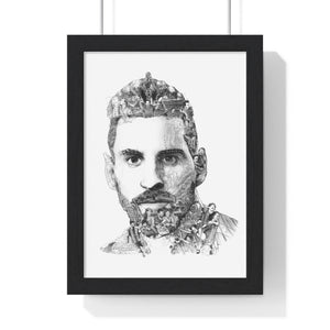 MESSI BLACK & WHITE FRAMED POSTER MESSI BLACK & WHITE FRAMED POSTER