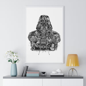 DARTH VADER BLACK & WHITE FRAMED POSTER DARTH VADER BLACK & WHITE FRAMED POSTER