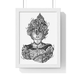 VEGETA BLACK & WHITE FRAMED POSTER VEGETA BLACK & WHITE FRAMED POSTER