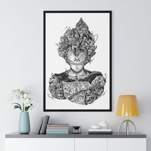 VEGETA BLACK & WHITE FRAMED POSTER VEGETA BLACK & WHITE FRAMED POSTER