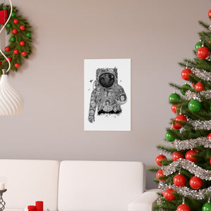 ASTRONAUT BLACK & WHITE POSTER ASTRONAUT BLACK & WHITE POSTER