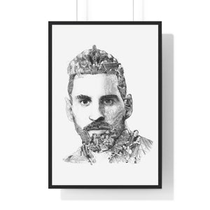 MESSI BLACK & WHITE FRAMED POSTER MESSI BLACK & WHITE FRAMED POSTER