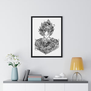 GOKU BLACK & WHITE FRAMED POSTER GOKU BLACK & WHITE FRAMED POSTER